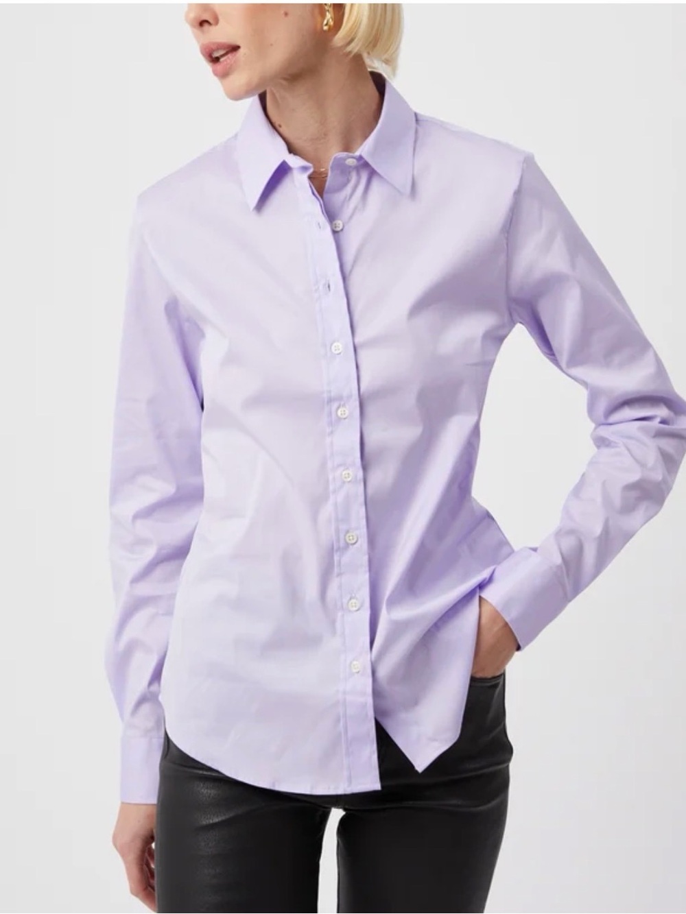 Brooks Brothers Non Iron Lavender Button-Down Dress Shirt size 6